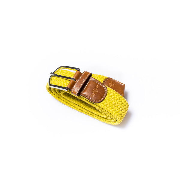 Cinturón amarillo suave varonil