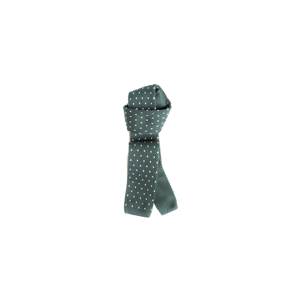 Green Tie With White Dots Emmanuel
