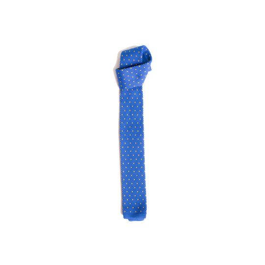 Cravate Bleue A Pois Jaunes Alexandre